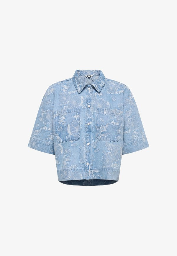 ONLY Denim ONLCLEO-AUDE Denim - Button-down blouse - light blue denim
