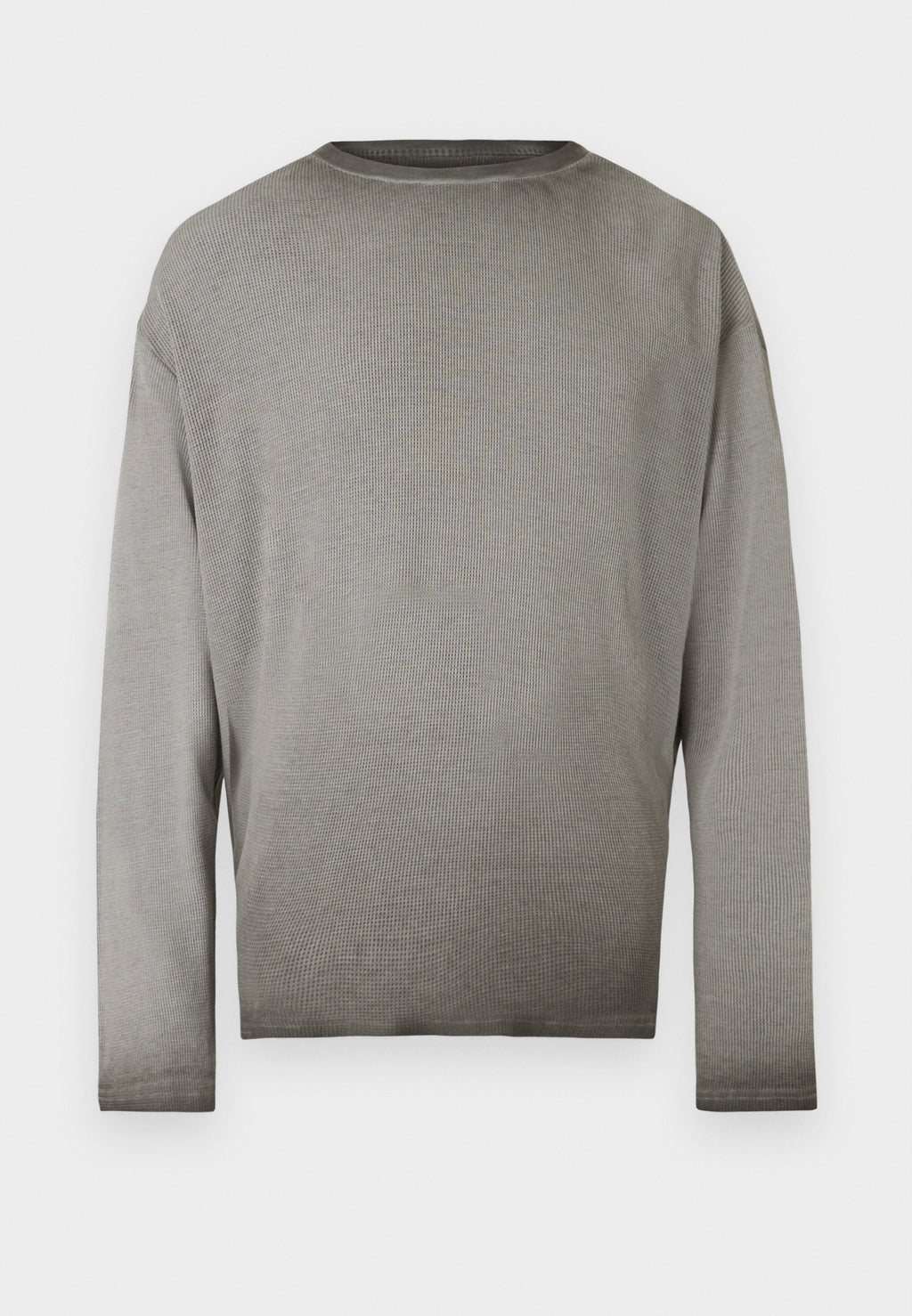 YOURTURN WAFFLE BOXY WASHED LONG SLEEVED