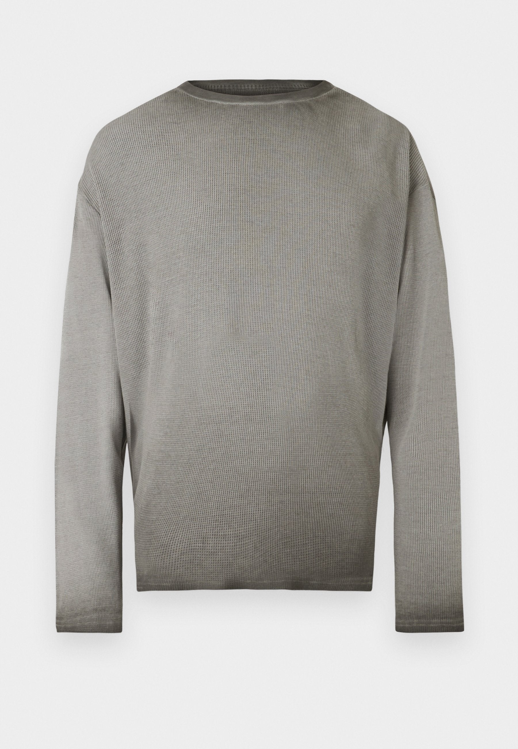 YOURTURN WAFFLE BOXY WASHED LONG SLEEVED