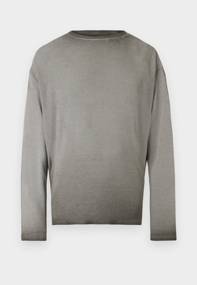 YOURTURN WAFFLE BOXY WASHED LONG SLEEVED