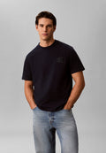 Calvin Klein Jeans CALVIN KLEIN JEANS RELAXED EMBOSSED LOGO T-SHIRT - Basic T-shirt - dark sapphire