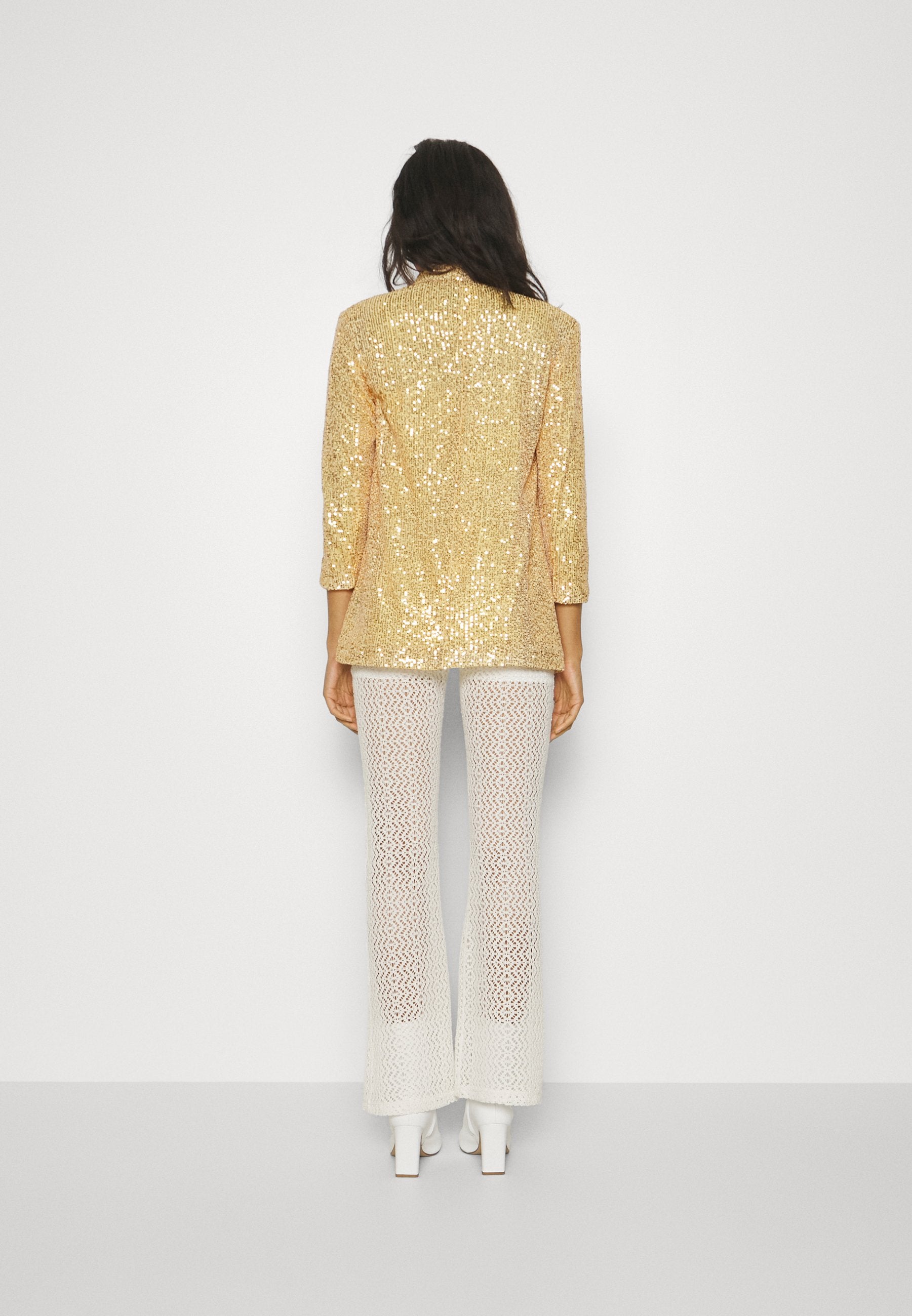 VILA Crop-sleeved sequin