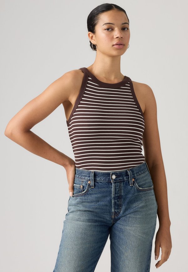 Levi's® ESSENTIAL RACER TANK - Top - brown/offwhite
