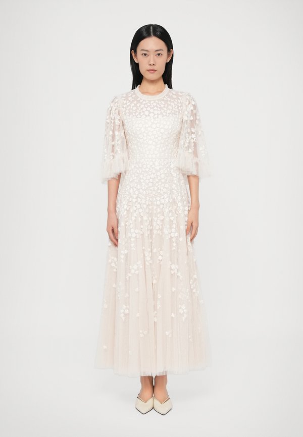 Needle & Thread SCATTER BLOSSOM ROUND NECK GOWN