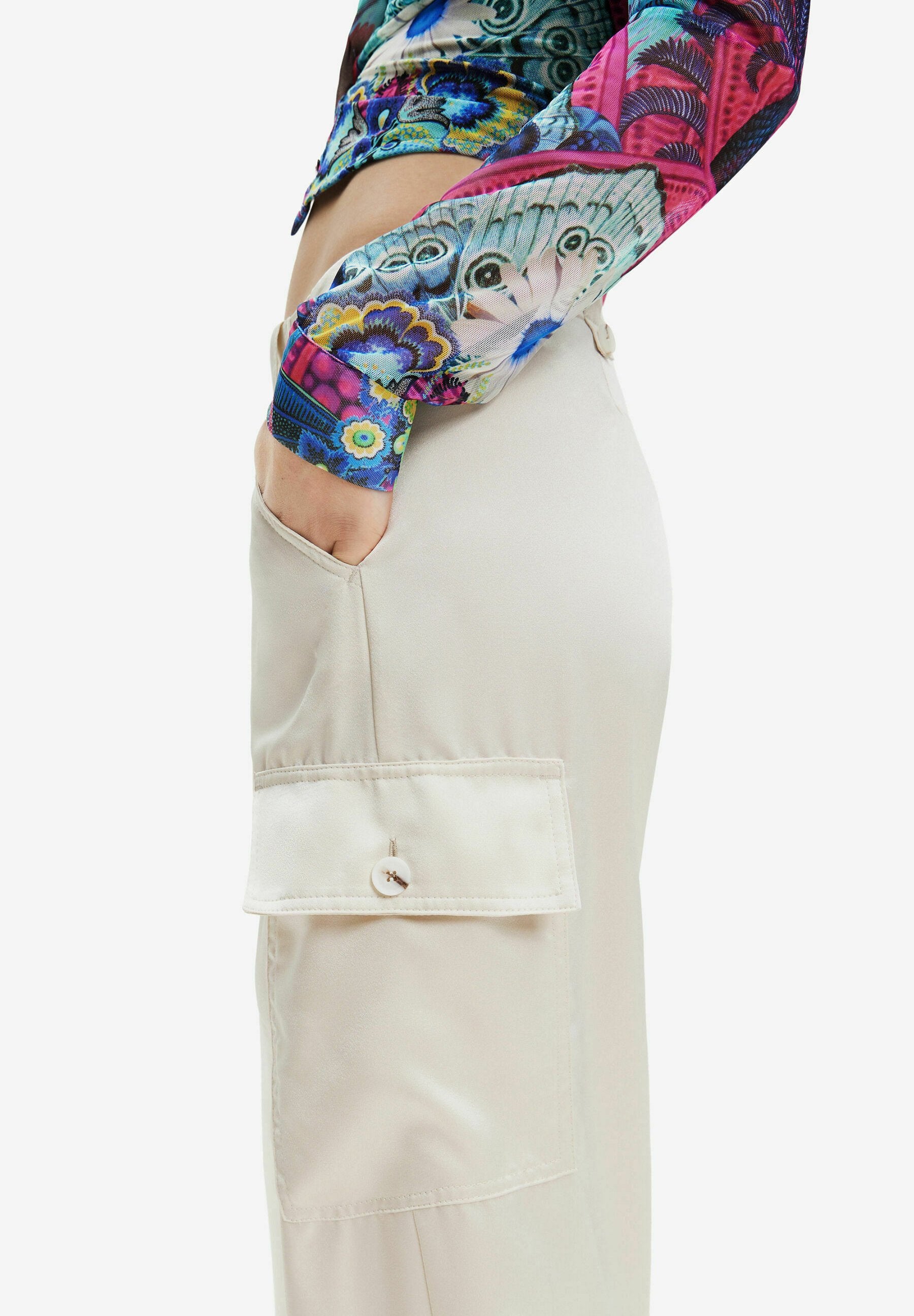 Desigual WIDE LEG SATIN CARGO