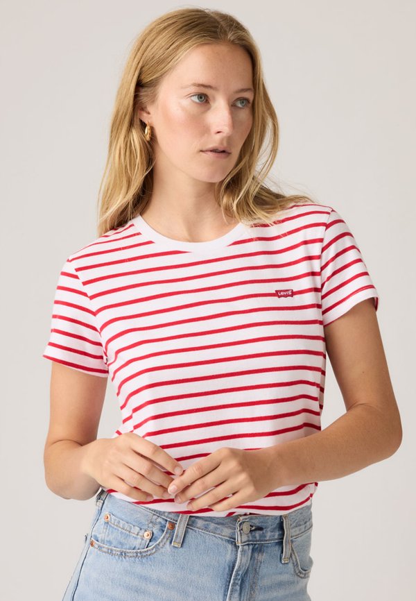 Levi's® PERFECT TEE - Print T-shirt - bright white/urban red