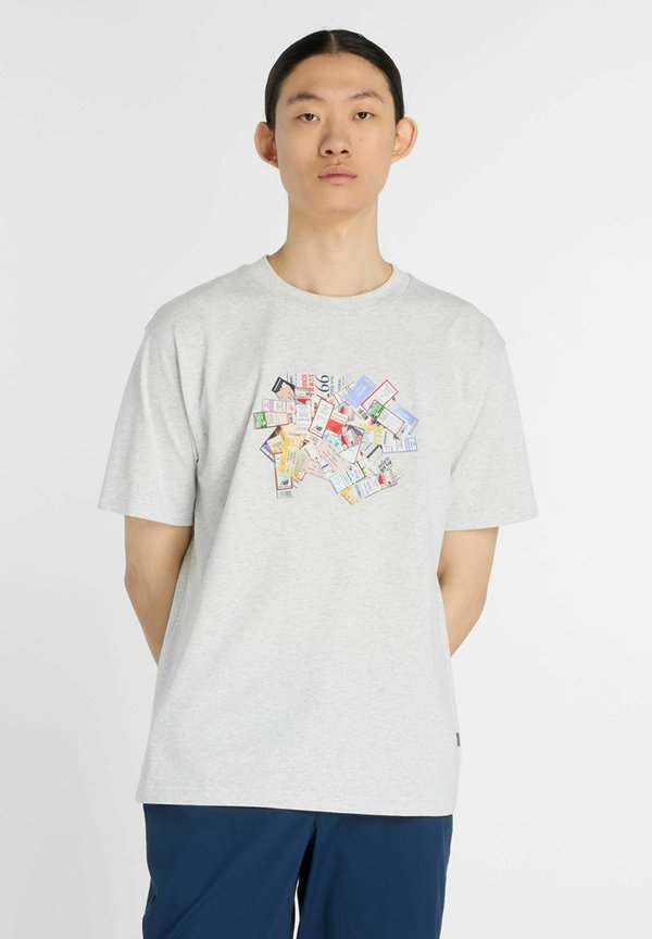 New Balance ATHLETICS TICKET - Print T-shirt - ash heather