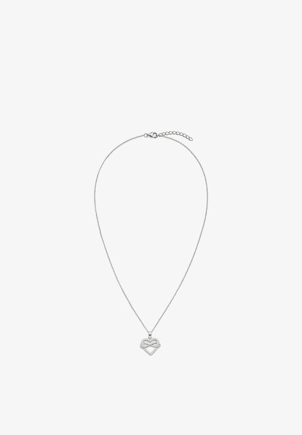 s.Oliver INFINITY HEART - Necklace - silver-coloured
