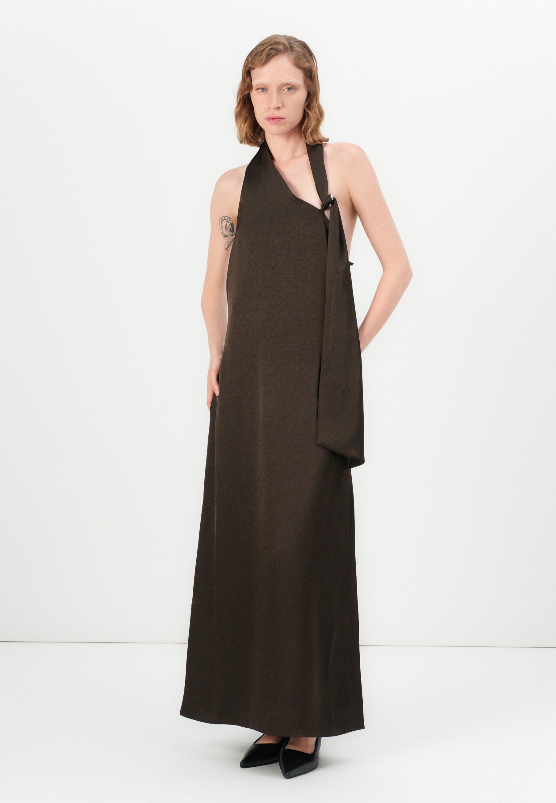 Selected SLFCECILIA SLIM NECKHOLDER ANKLE DRESS