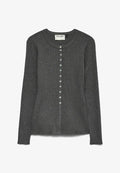 Vero Moda AWUKINO Knit - Cardigan - dark grey melange