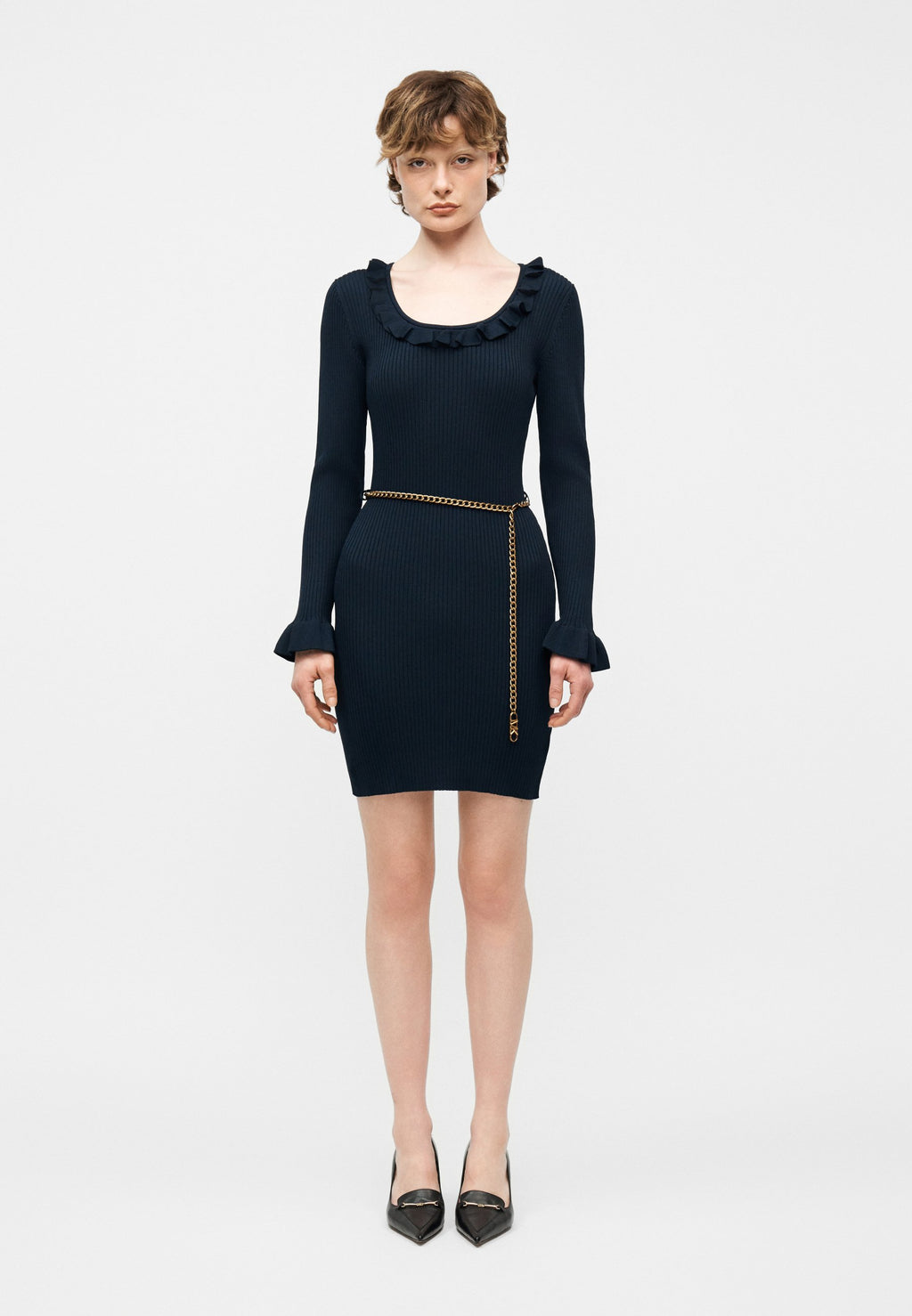 MICHAEL Michael Kors SCOOP RUFFLE DRESS