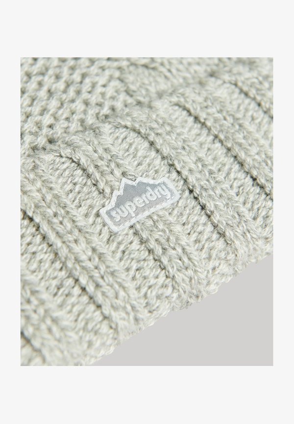Superdry & Co BOBBLE - Beanie - light grey tweed