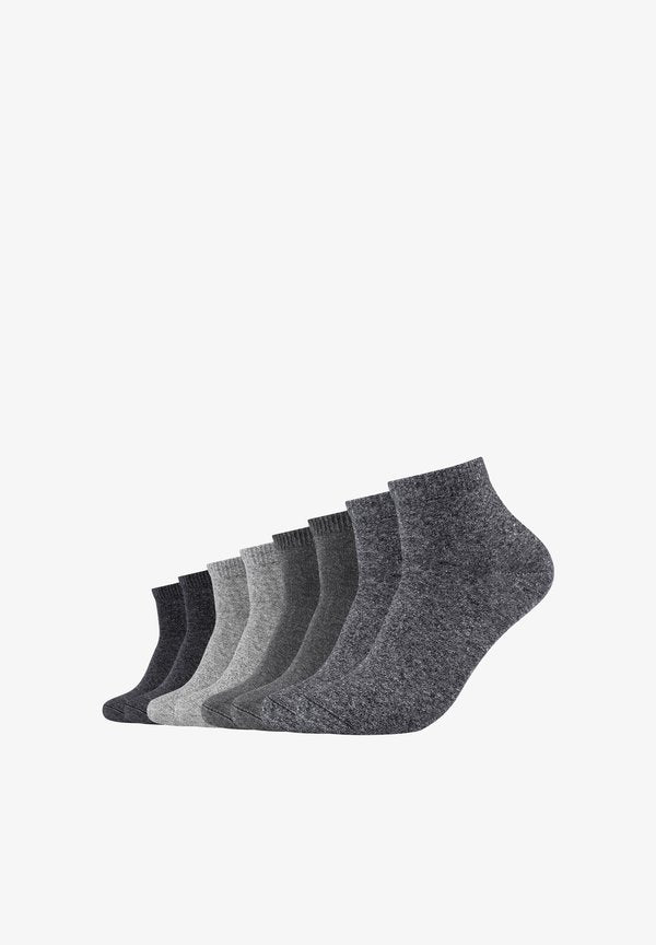 s.Oliver UNISEX ESSENTIALS QUARTER 8PACK - Socks - black mix