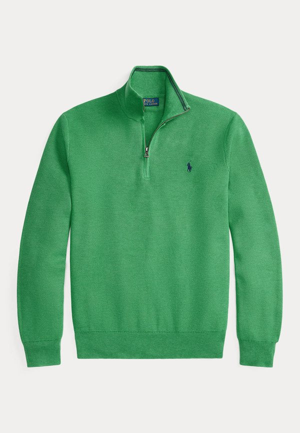 Polo Ralph Lauren MESH KNIT COTTON QUARTER ZIP SWEATER