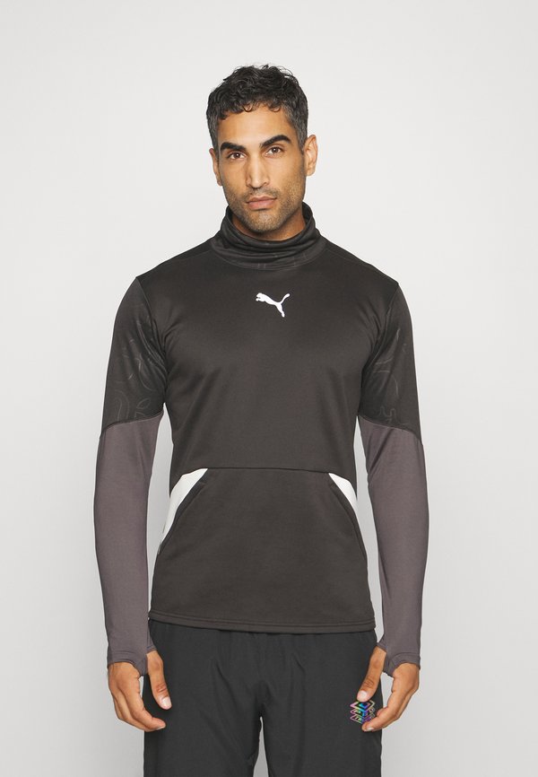Puma INDIVIDUAL WINTERIZED - Long sleeved top - black/dark coal