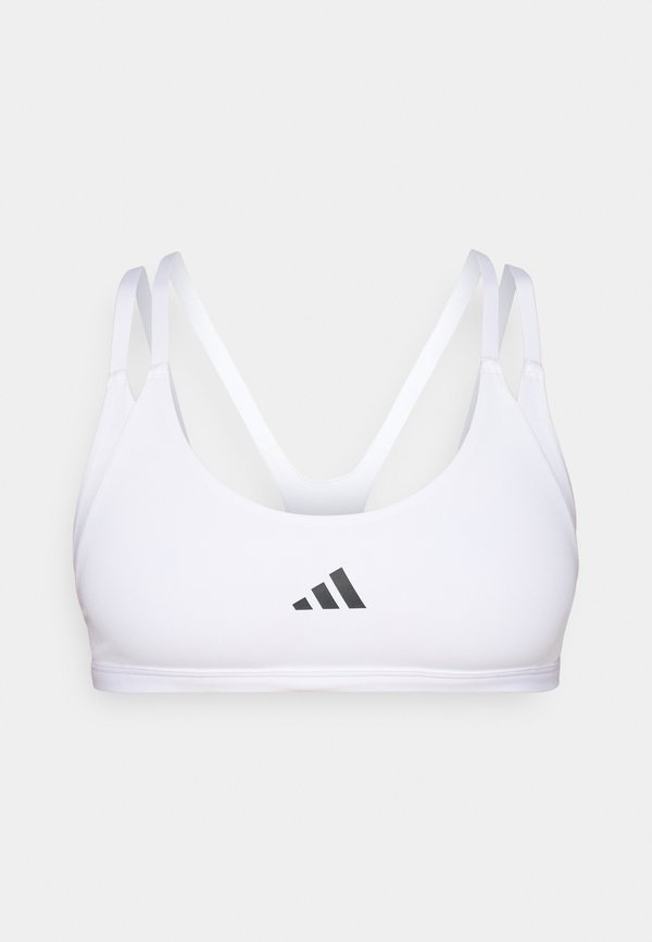 adidas Performance OPTIME WORKOUT STRAPPY LIGHT SUPPORT BRA - Light support sports bra - white