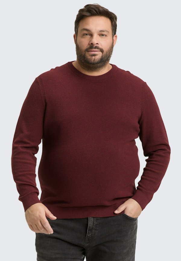 TOM TAILOR PULLOVER - Jumper - bordeaux melange
