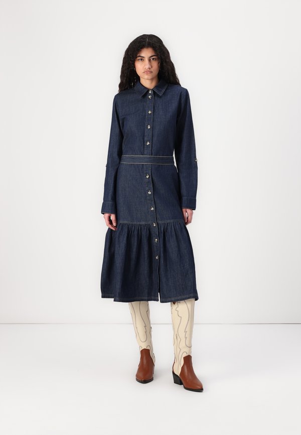 ONLY Denim ONLSEVIGNY Long - Denim dress - dark blue denim