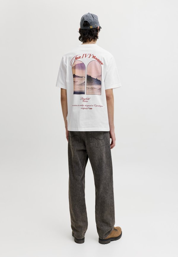 Jack & Jones JORMONTAUK TEE - Print T-shirt - bright white