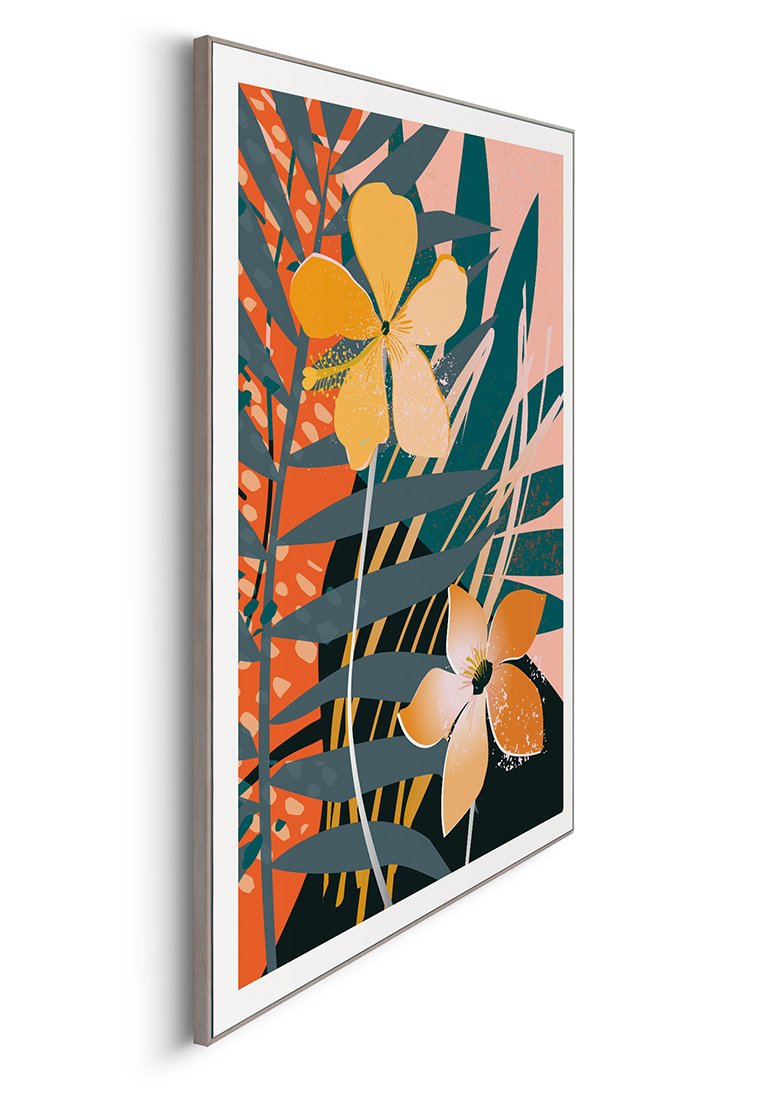Orange Wallz TROPICAL FLOWERS