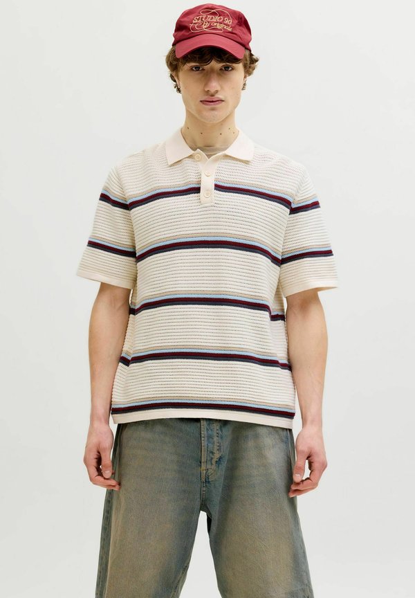 Jack & Jones Knitted Knitted - Polo shirt - sea salt