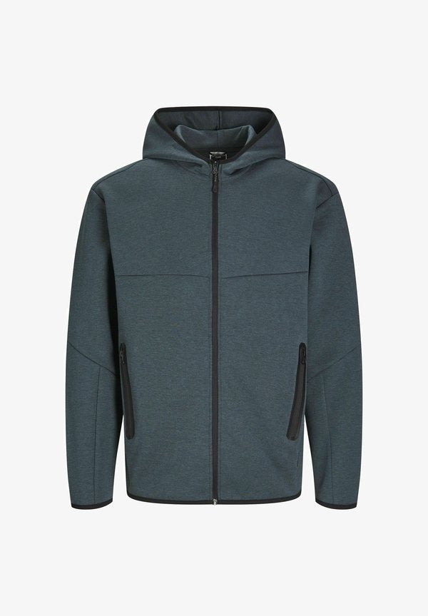 Jack & Jones Zip Plain Zip - Zip-up sweatshirt - navy blazer