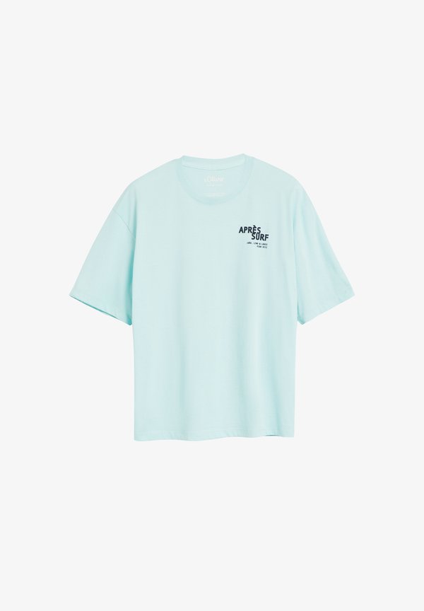 s.Oliver T-SHIRT - Print T-shirt - azurblau