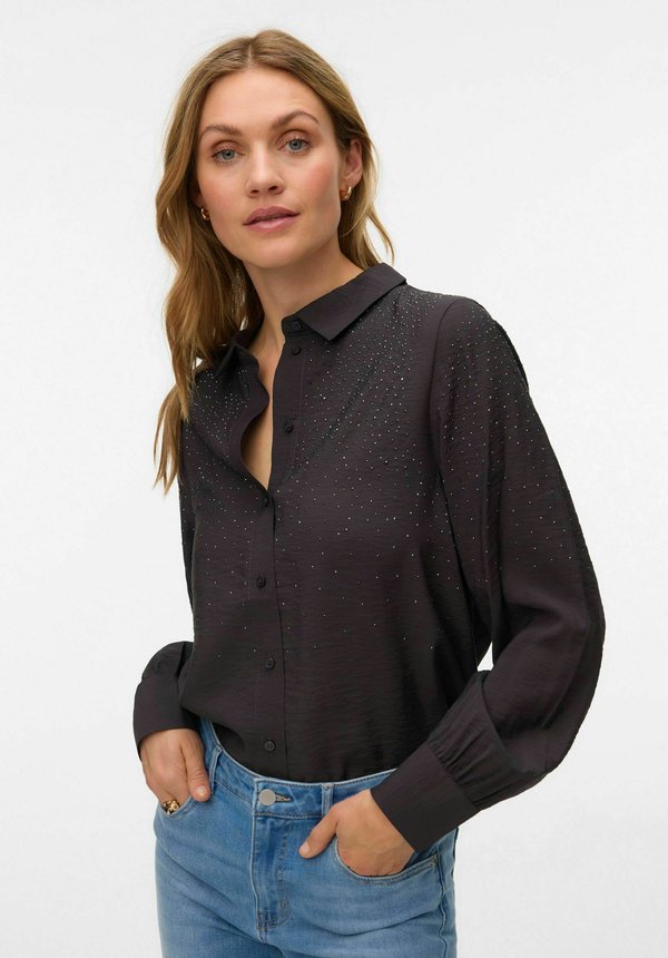 Vero Moda VMHERDIS - Button-down blouse - asphalt