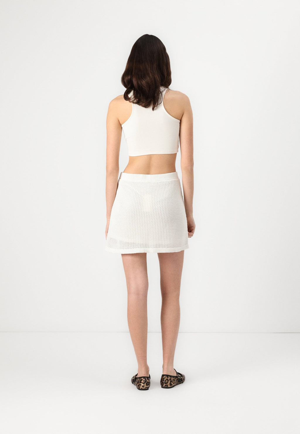 Abercrombie & Fitch Mid Rise Crochet Style Mini Skirt