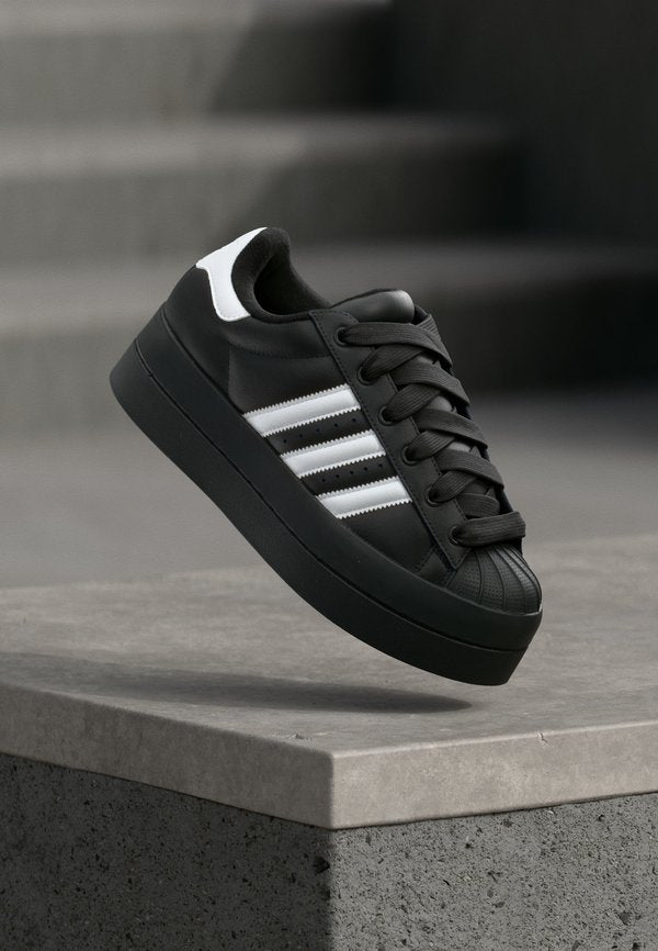 adidas Originals SUPERSTAR STACK - Trainers - core black/footwear white