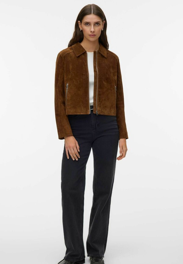 Vero Moda Suede VMJANICEJADE - Summer jacket - dachshund