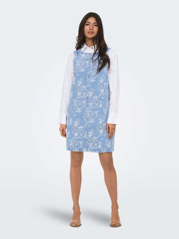 ONLY Denim ONLAUDE Short - Denim dress - light blue denim