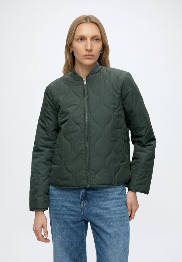TOM TAILOR QUILTED JACKET - Light jacket - darkest olive