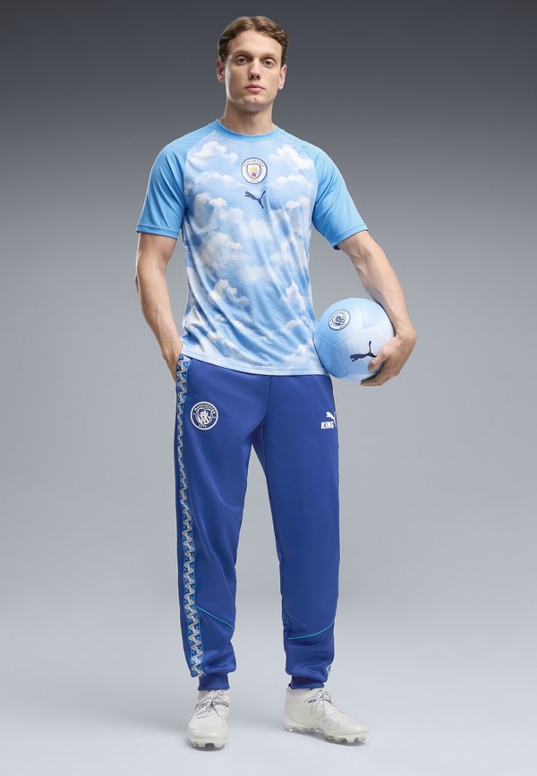 Puma MANCHESTER CITY KING ANTHEM HOSE - Tracksuit bottoms - speedy blue- white