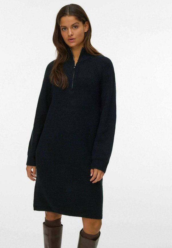 Vero Moda Knitted VMLEFILE Midi - Jumper dress - black