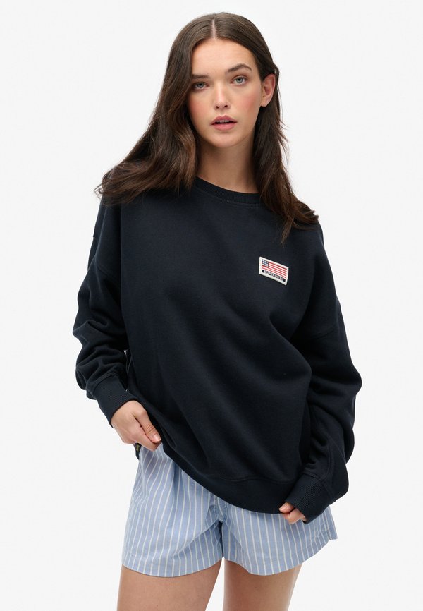 Superdry & Co SUPERDRY ATHLETIC ESSENTIALS RELAXED CREW  - Sweatshirt - eclipse navy