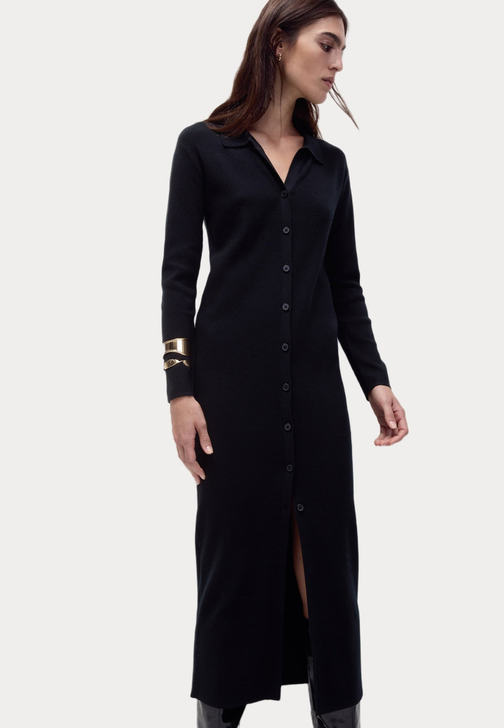 Marks & Spencer SOFT TOUCH BUTTON THROUGH MIDAXI