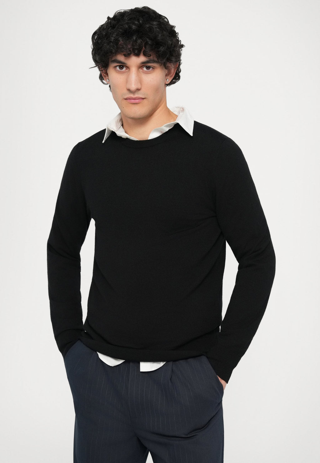 Essential Collective RELAXED FIT PINSTRIPE TROUSER