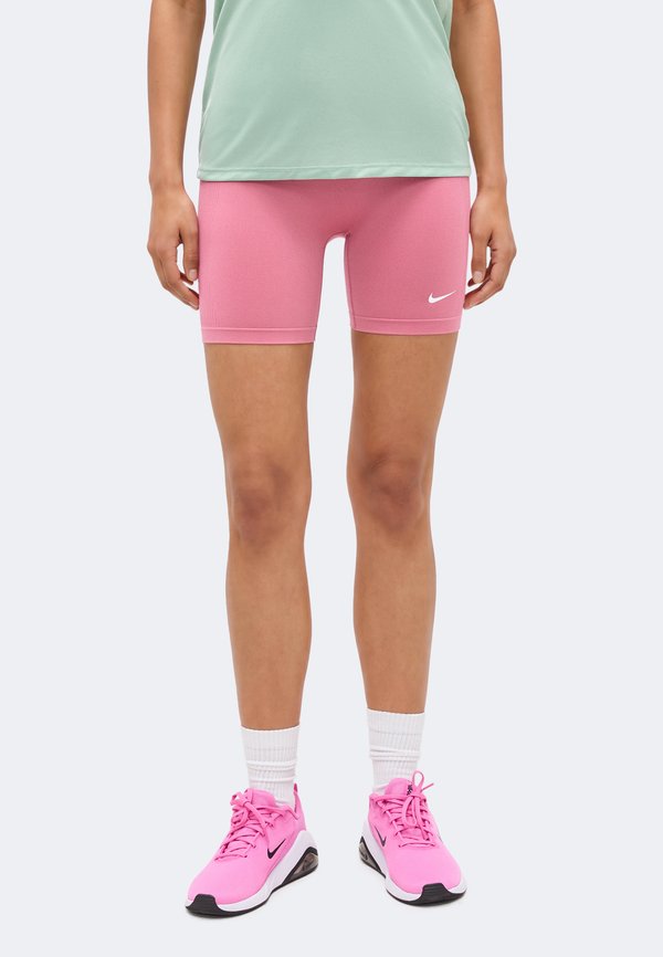 Nike Performance SHORT - Leggings - peony/white