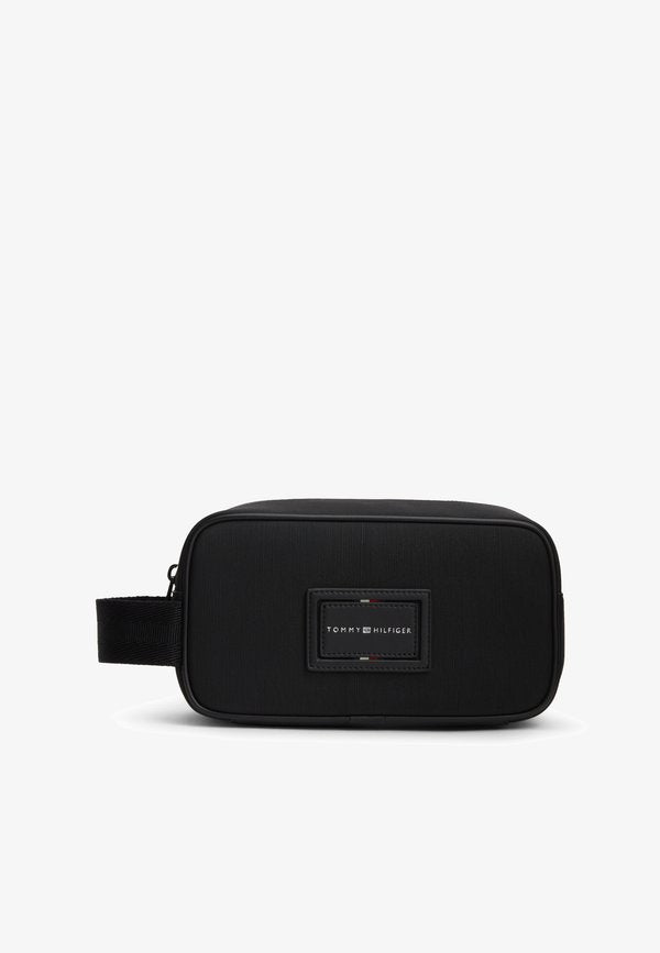 Tommy Hilfiger FOUNDATION WASHBAG UNISEX - Wash bag - black
