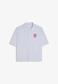 Bershka EMBROIDERED SHORT SLEEVE - SHIRT - Shirt - white