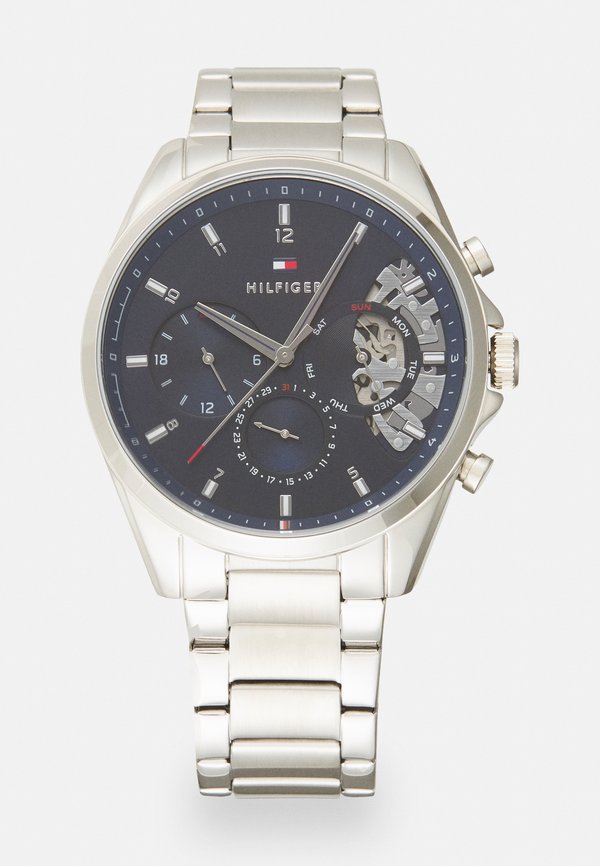 Tommy Hilfiger BAKER - Chronograph watch - silver-coloured/blue