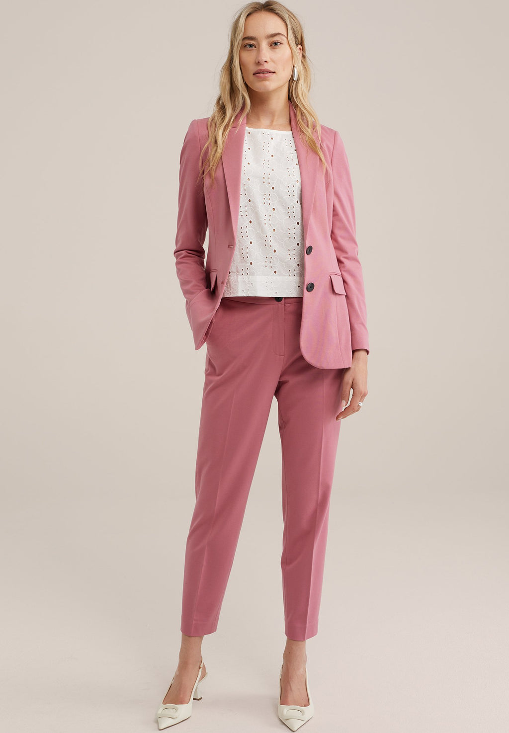 WE Fashion WE FASHION DAMES SLIM FIT PANTALON MET STRETCH