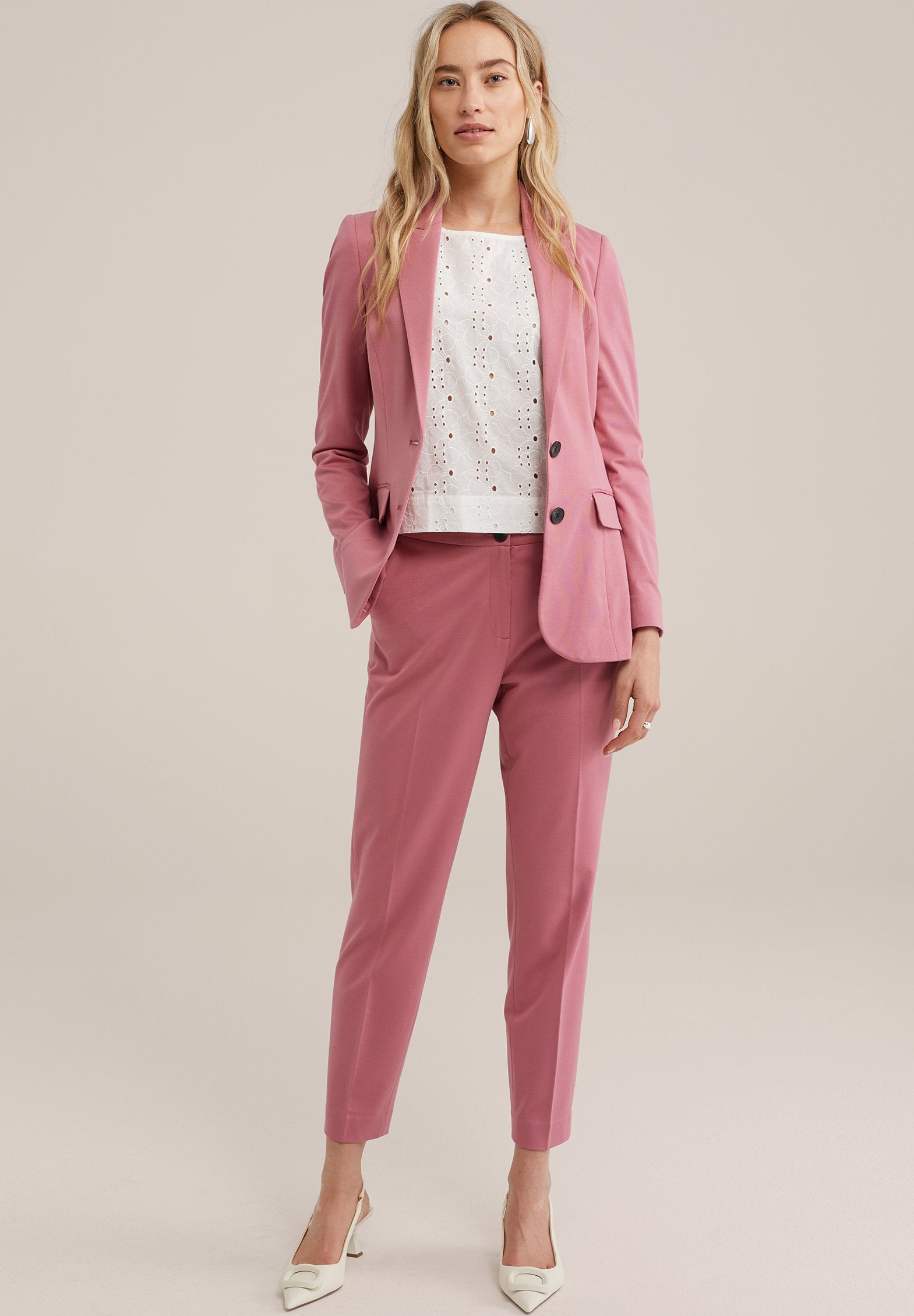 WE Fashion WE FASHION DAMES SLIM FIT PANTALON MET STRETCH