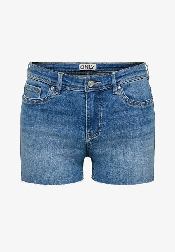 ONLY Denim ONLWAUW Mid waist Regular Fit - Denim shorts - medium blue denim