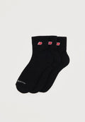 New Balance PATCH LOGO ANKLE UNISEX 3 PACK  - Socks - black