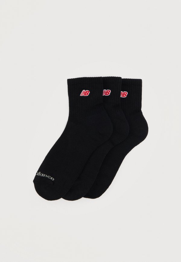 New Balance PATCH LOGO ANKLE UNISEX 3 PACK  - Socks - black