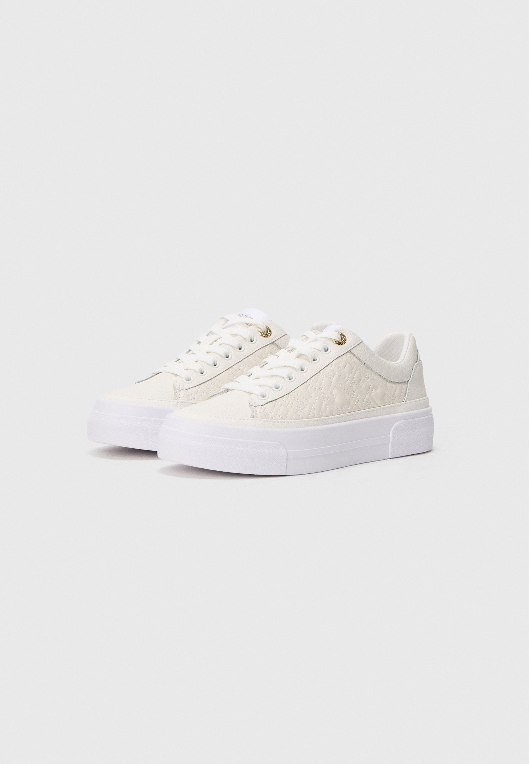 TH MONOGRAM QUILTED LEATHER PLATFORM TRAINERS Media 2