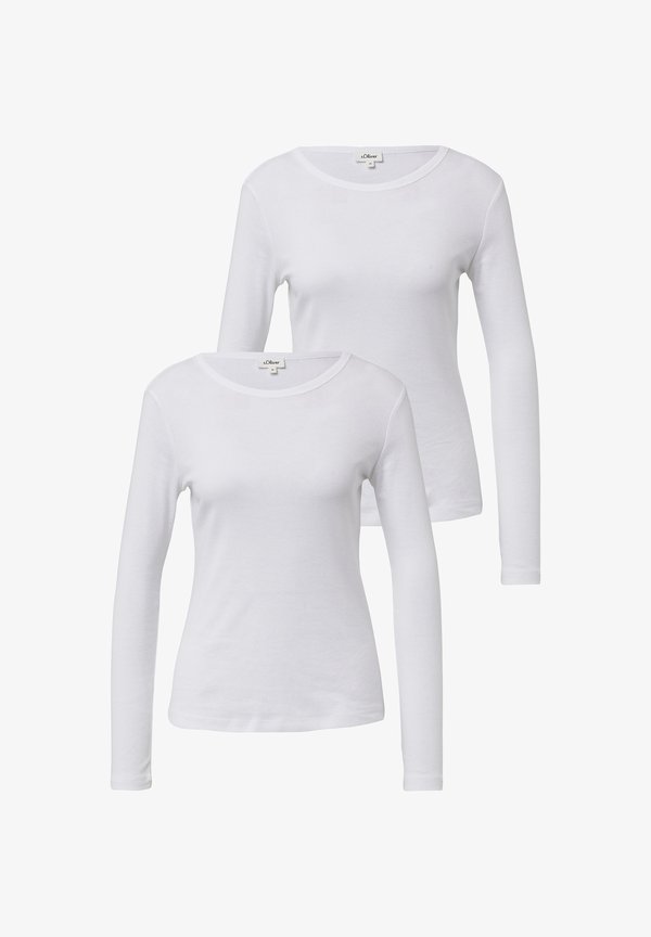 s.Oliver 2 PACK - Long sleeved top - weiß