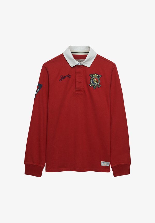 Superdry & Co SUPERDRY DOUBLE EMBLEM RUGBY TOP.. - Polo shirt - prep red